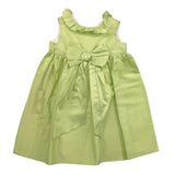 Little Bear Abito Giromanica Tinta Unita con Fiocco per Bambina 8200 VERDE LITTLE BEAR 