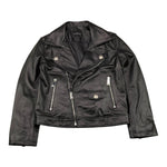 JOHN RICHMOND chiodo in pelle tinta unita Nero per Bambina RGA25161GB NERO JOHN RICHMOND 