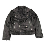 JOHN RICHMOND chiodo in pelle tinta unita Nero per Bambina RGA25161GB NERO JOHN RICHMOND 