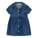 Name It Abito In Denim tinta unita Mezza Manica Blu per Neonata 13226992 BLU NAME IT 