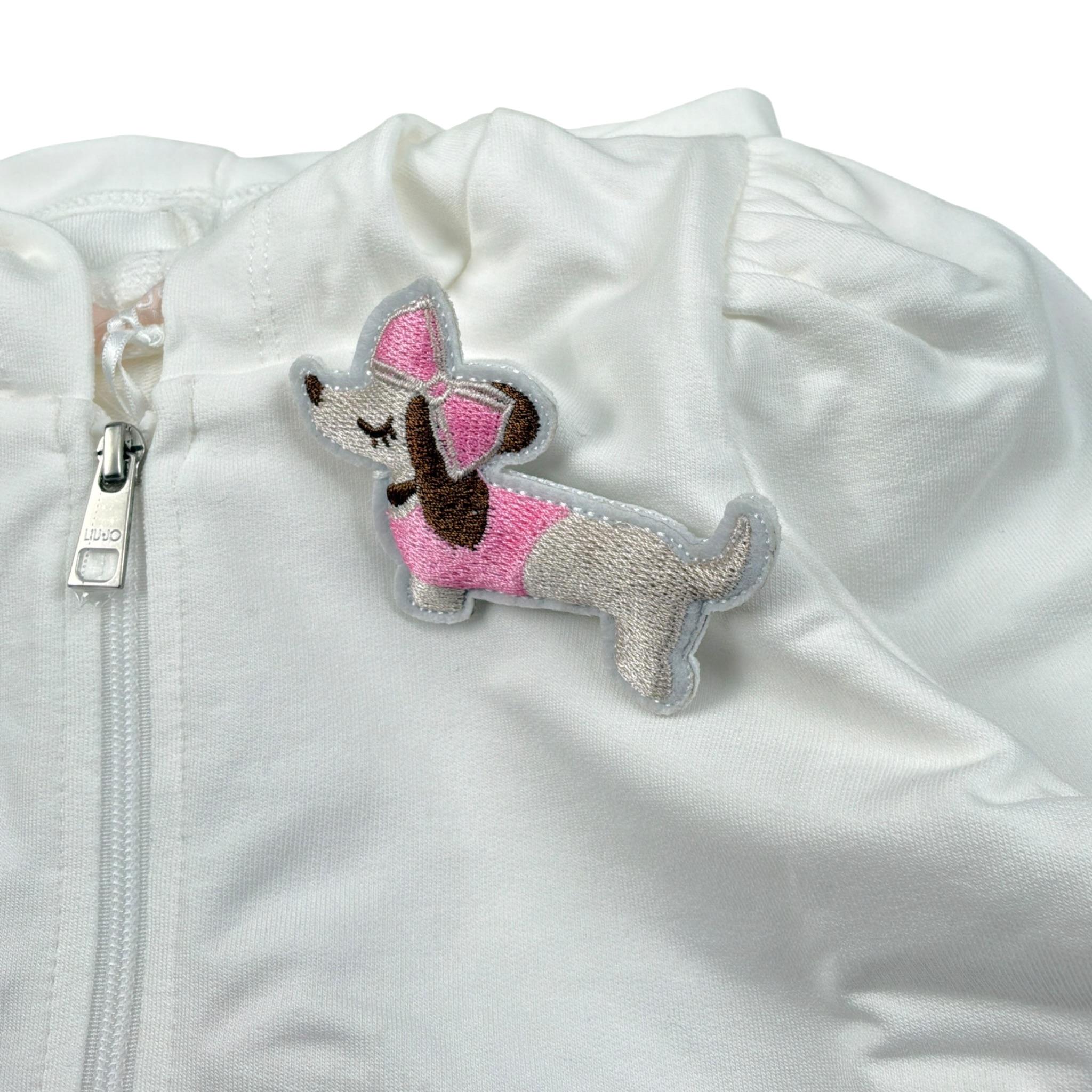 Liu Jo Felpa Chiusa con Cappuccio tinta unita Bianco per Bambina KA5016X BIANCO LIU JO 