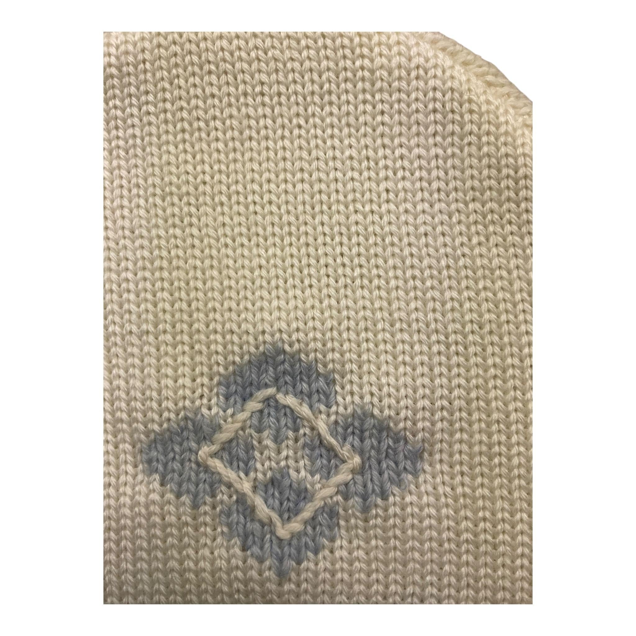 LA STUPENDERIA cappello tinta unita con ricami Panna per Neonato WBCP51 PANNA LA STUPENDERIA 