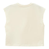 Calvin Klein Canotta Girocollo Tinta Unita con Logo per Bambina IG0IG02428 PAGLIA CALVIN KLEIN 