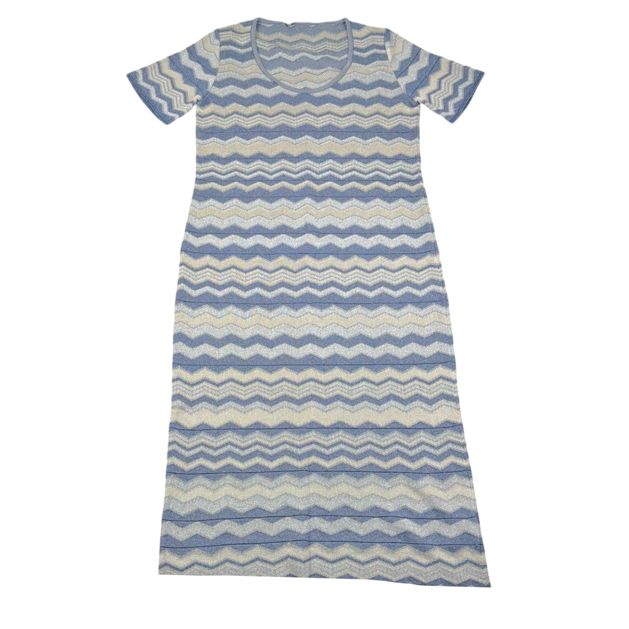 Nera 20.52 Abito Mezza Manica Tinta Unita con Fantasia per Bambina N15456MM AZZURRO NERA 20.52 