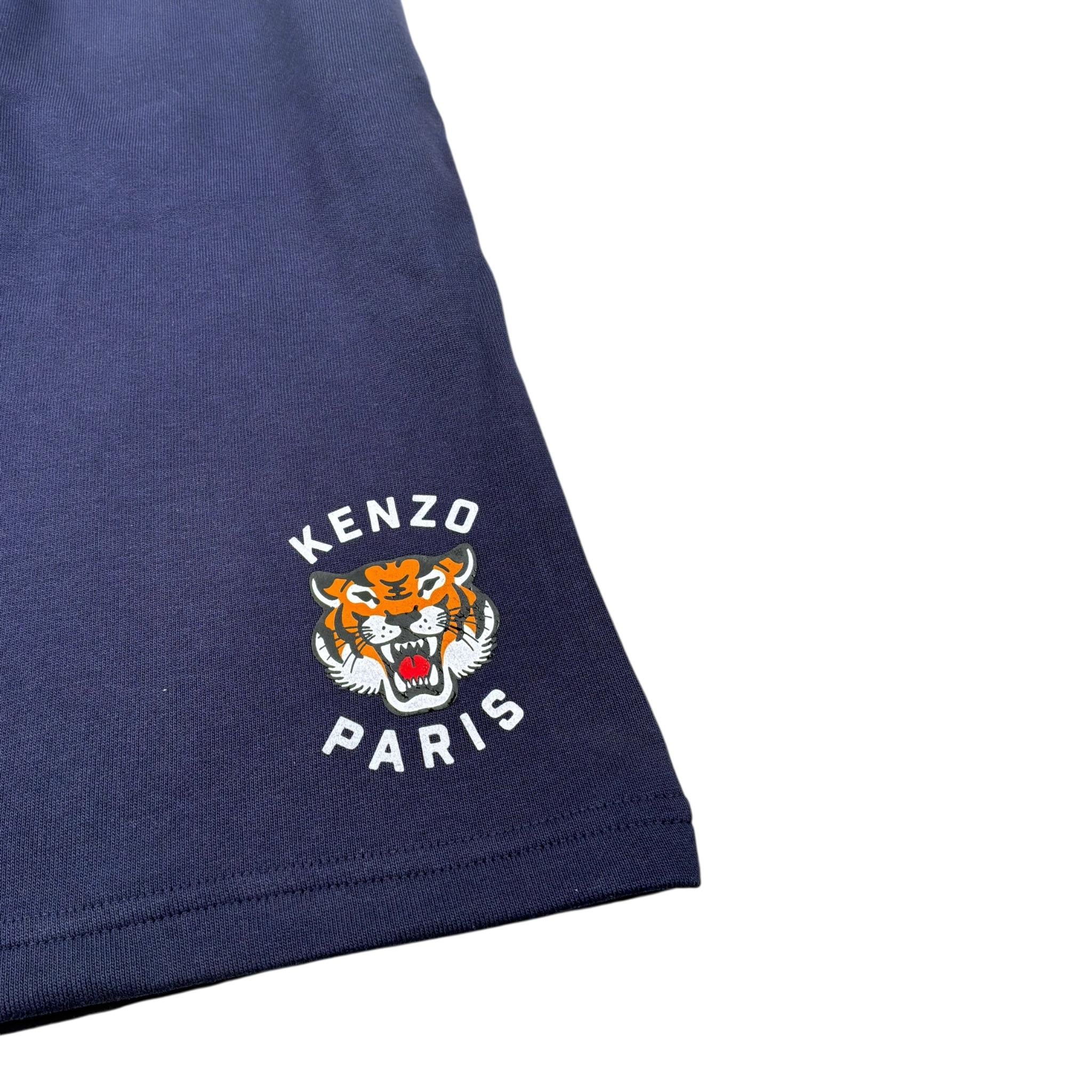 Kenzo Bermuda Felpa Tinta Unita con Logo per Bambino K61122 BLU KENZO 