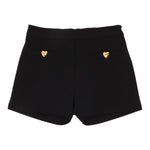 MOSCHINO short tinta unita con bottoni in contrasto Nero per Bambina HDQ01I NERO MOSCHINO 