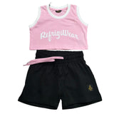 Refrigiwear Completo 2 Pezzi Top-Short per Neonata RG1471W25XXN ROSA/NERO REFRIGIWEAR 