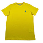 U.S. Polo Assn T-Shirt Girocollo Tinta Unita con Logo per Bambino US41554J GIALLO U.S. POLO ASSN 