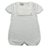 Paz Rodriguez Pagliaccetto Mezza Manica Tinta Unita per Neonato 005122715 BIANCO PAZ RODRIGUEZ 