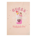 Guess T-Shirt Gircollo Tinta Unita con Stampa per Neonata K5GI02K6YW4 ROSA GUESS 