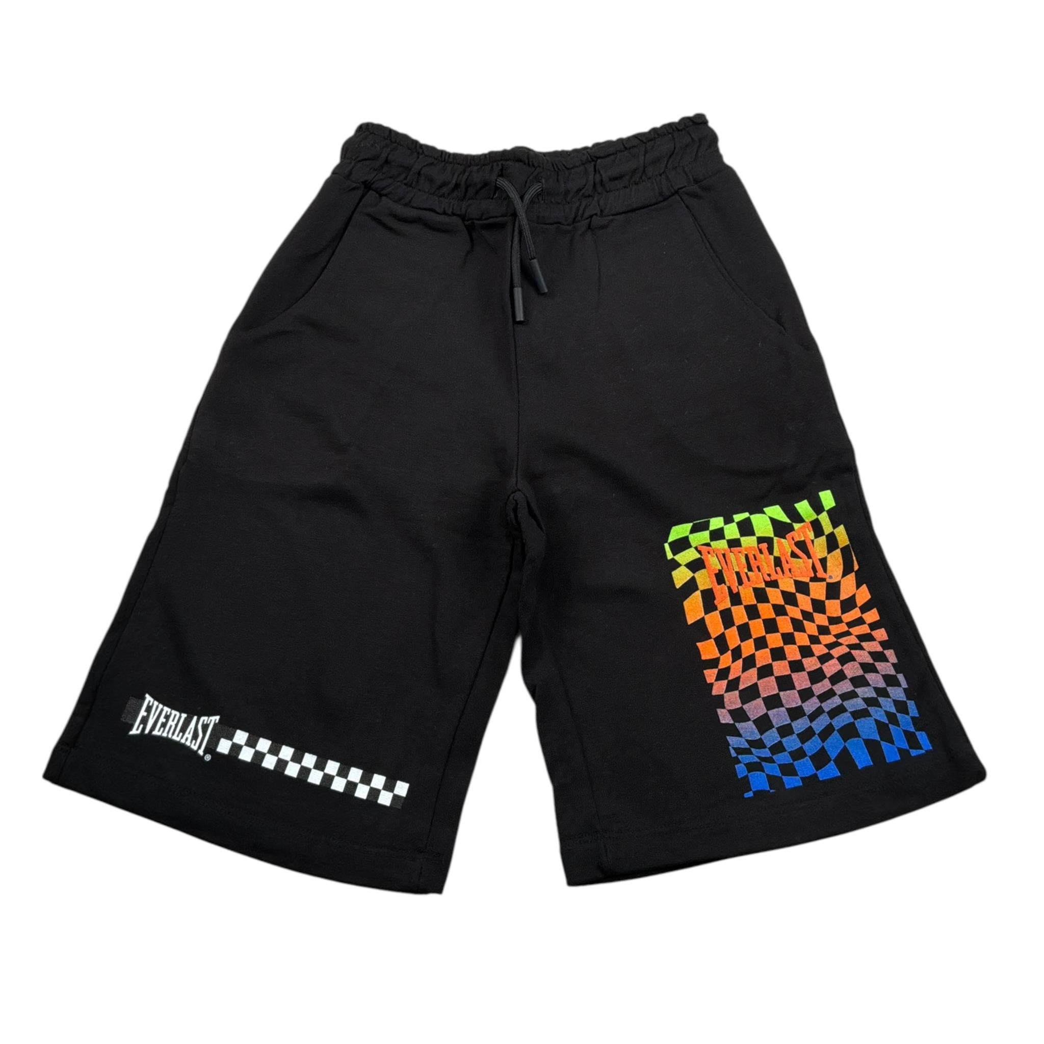 Everlast Bermuda tinta unita con Stampe Nero per Bambino BRME NERO EVERLAST 