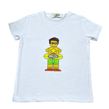 Mousse T-Shirt Girocollo Tinta Unita con Stampa per Neonato DINOBEACHXN BIANCO MOUSSE 