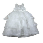 Bella Brilli Abito Cerimonia Girmanica Tinta Unita per Bambina 44 BIANCO BELLA BRILLI 