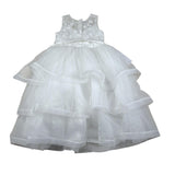 Bella Brilli Abito Cerimonia Girmanica Tinta Unita per Bambina 44 BIANCO BELLA BRILLI 