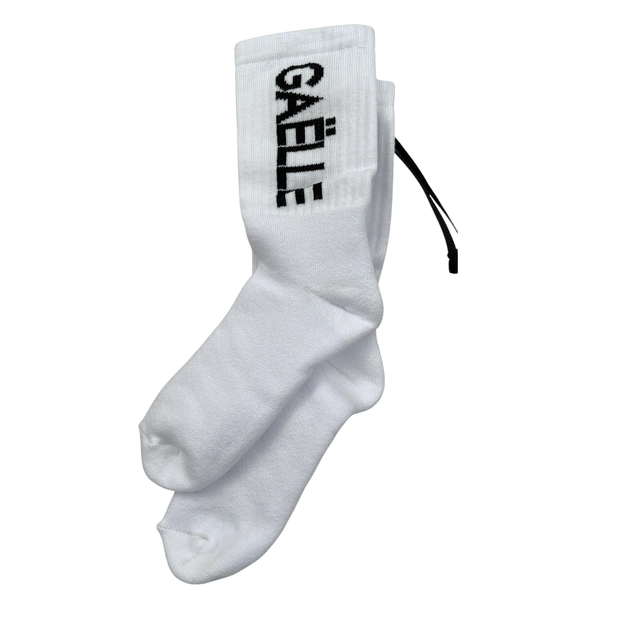 Gaelle Calzini tinta unita con Logo Bianco per Bambina 2746AS00537 BIANCO GAELLE 