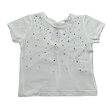 M+E' T-Shirt Girocollo tinta unita con Brillantini Bianco per Neonata UE1786 BIANCO M+E' 