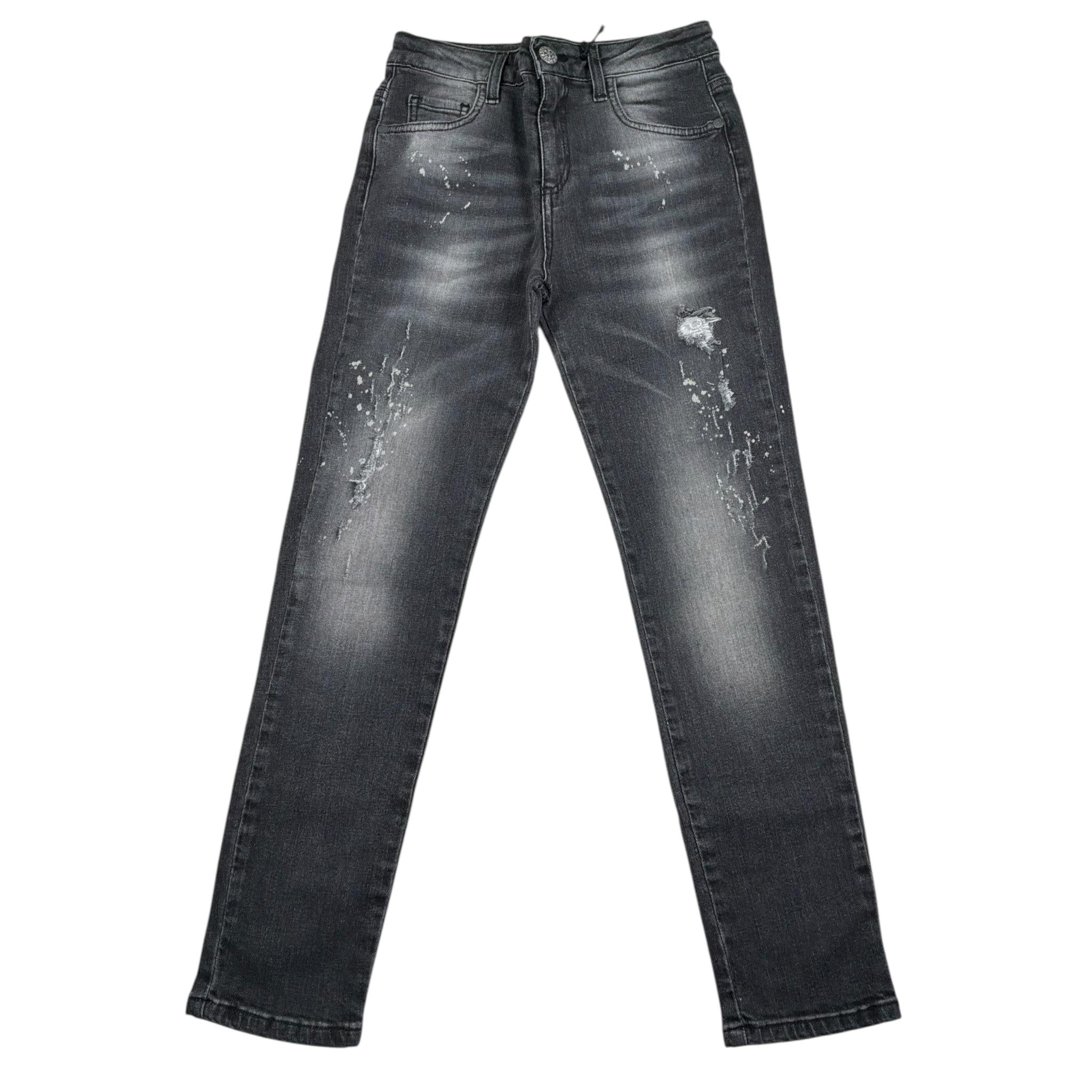 Patriot Jeans Tinta Unita con Strappi per Bambino PB1572 NERO PATRIOT 