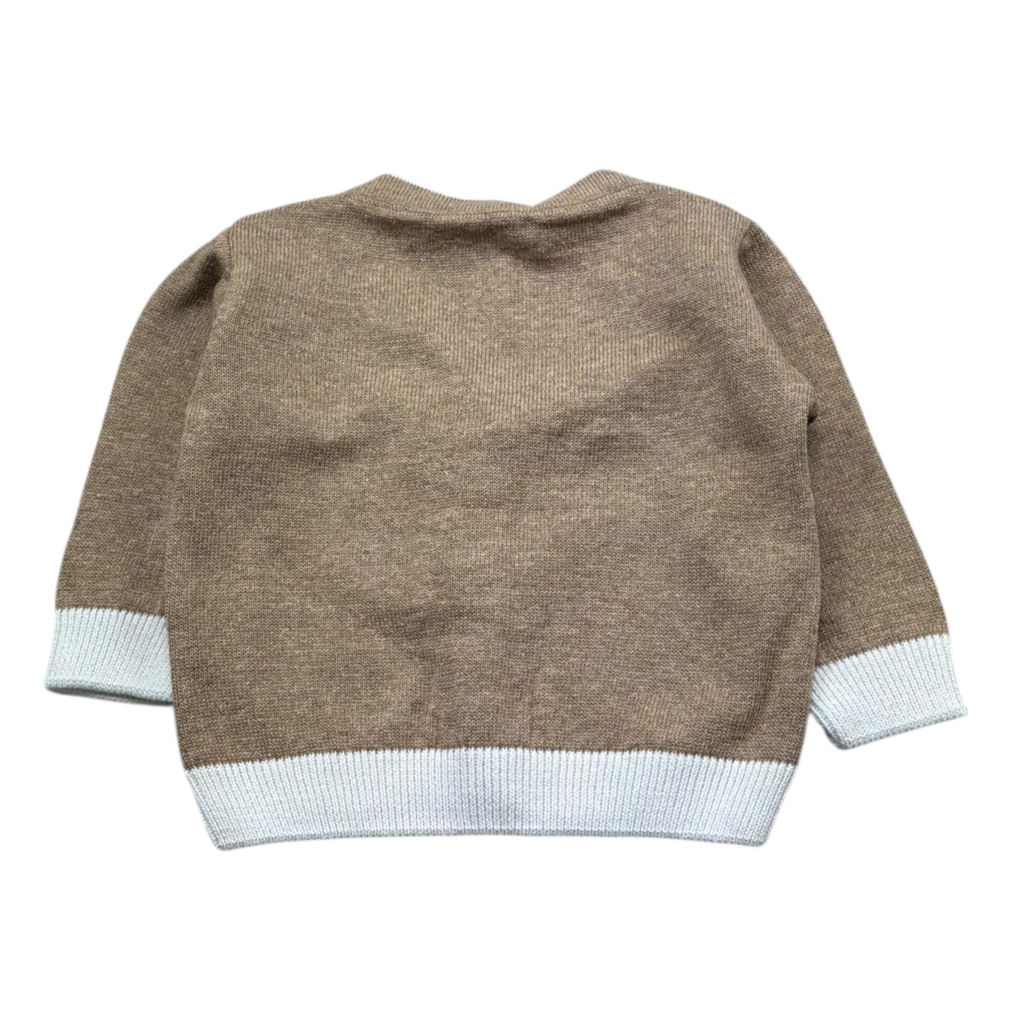 Manuel & Frank Cardigan Tinta Unita con Taschino per Neonato MF4235I BISCOTTO MANUEL & FRANK 