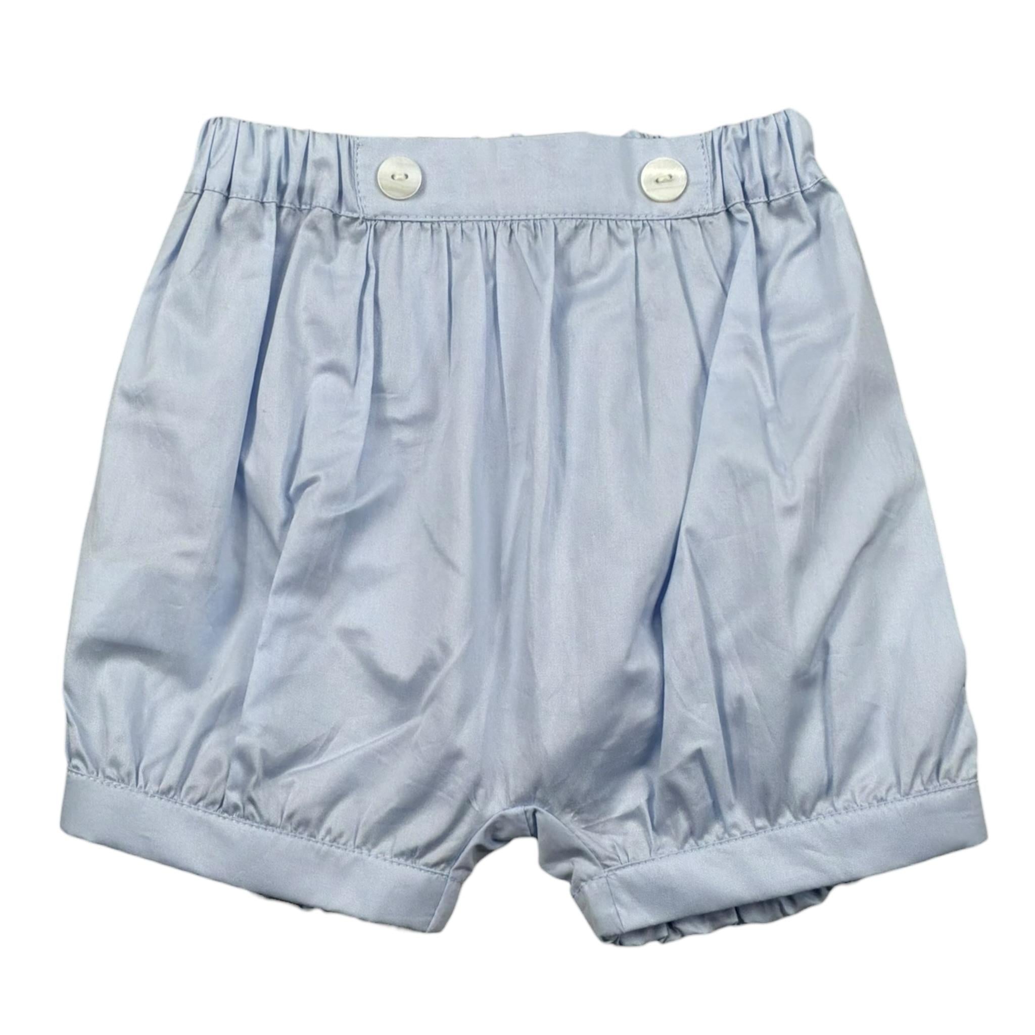 Malvi & Co Bermuda Tinta Unita con Elastico In Vita per Neonato S23N154CUCF AZZURRO MALVI & CO 