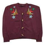 JOHN RICHMOND cardigan tinta unita con ricami Bordeaux per Bambina RGA25113CD BORDEAUX JOHN RICHMOND 
