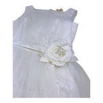 Monnalisa Abito Cerimonia Tinta Unita Giromanica per Bambina 711902F8 BIANCO MONNALISA 