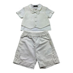 Monnalisa Completo 2 Pezzi Camicia-Bermuda per Neonato 28A592 PANNA MONNALISA 