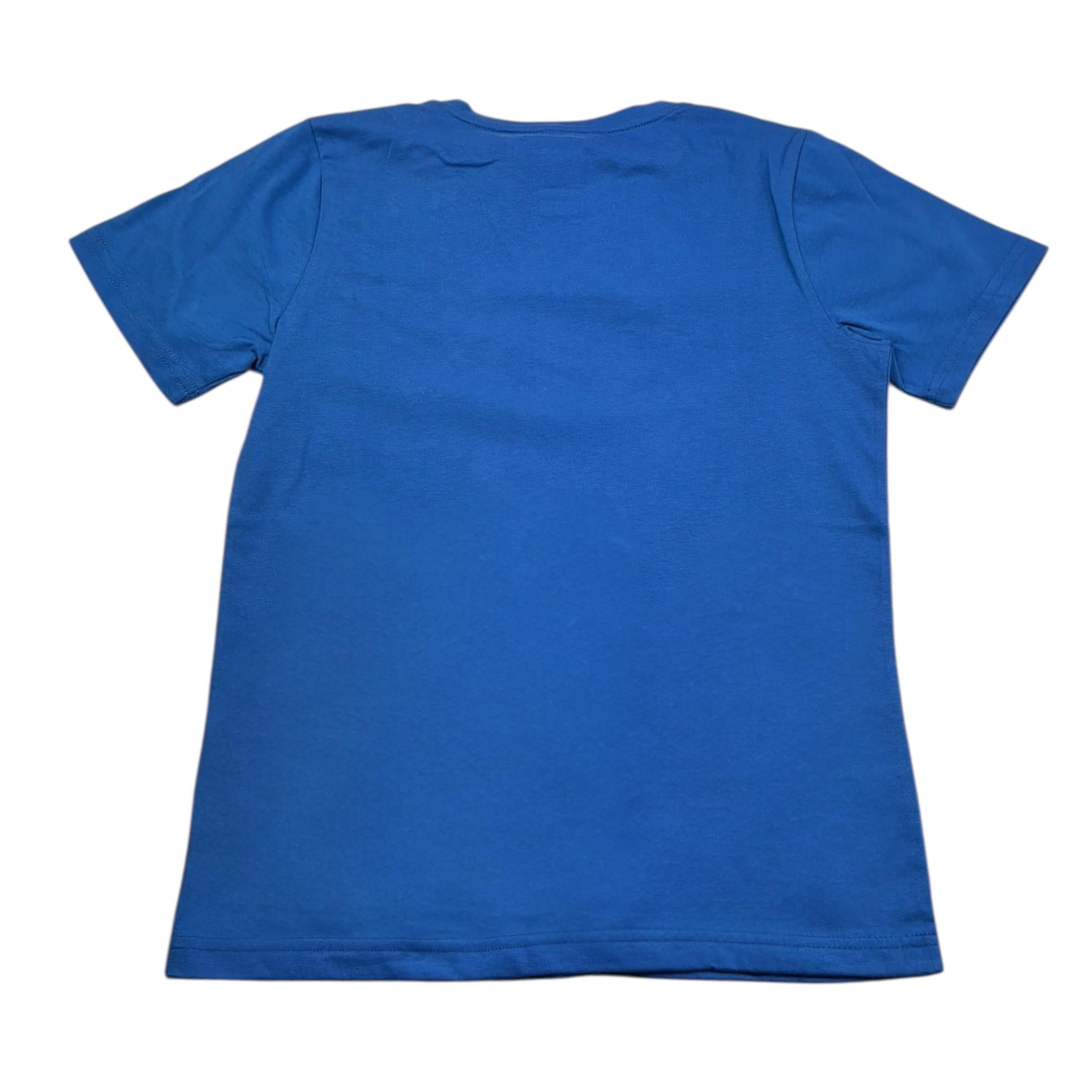 K-Way T-Shirt Girocollo Tinta Unita con Logo per Bambino K4114WWX COBALTO K-WAY 