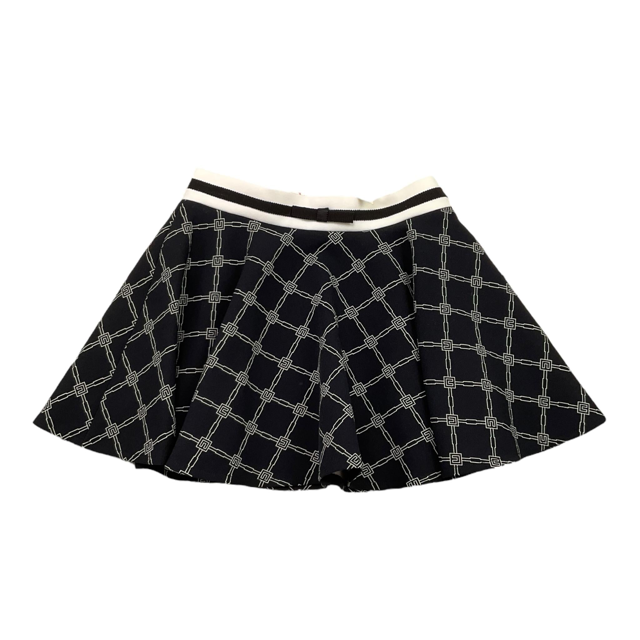 Elisabetta Franchi Gonna Tinta Unita con Fantasia per Bambina EFGO185 NERO ELISABETTA FRANCHI 