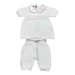 Scaldacuore Completo 2 Pezzi T-Shirt-Short In Maglia per Neonata PS07PCORPE24 BIANCO SCALDACUORE 