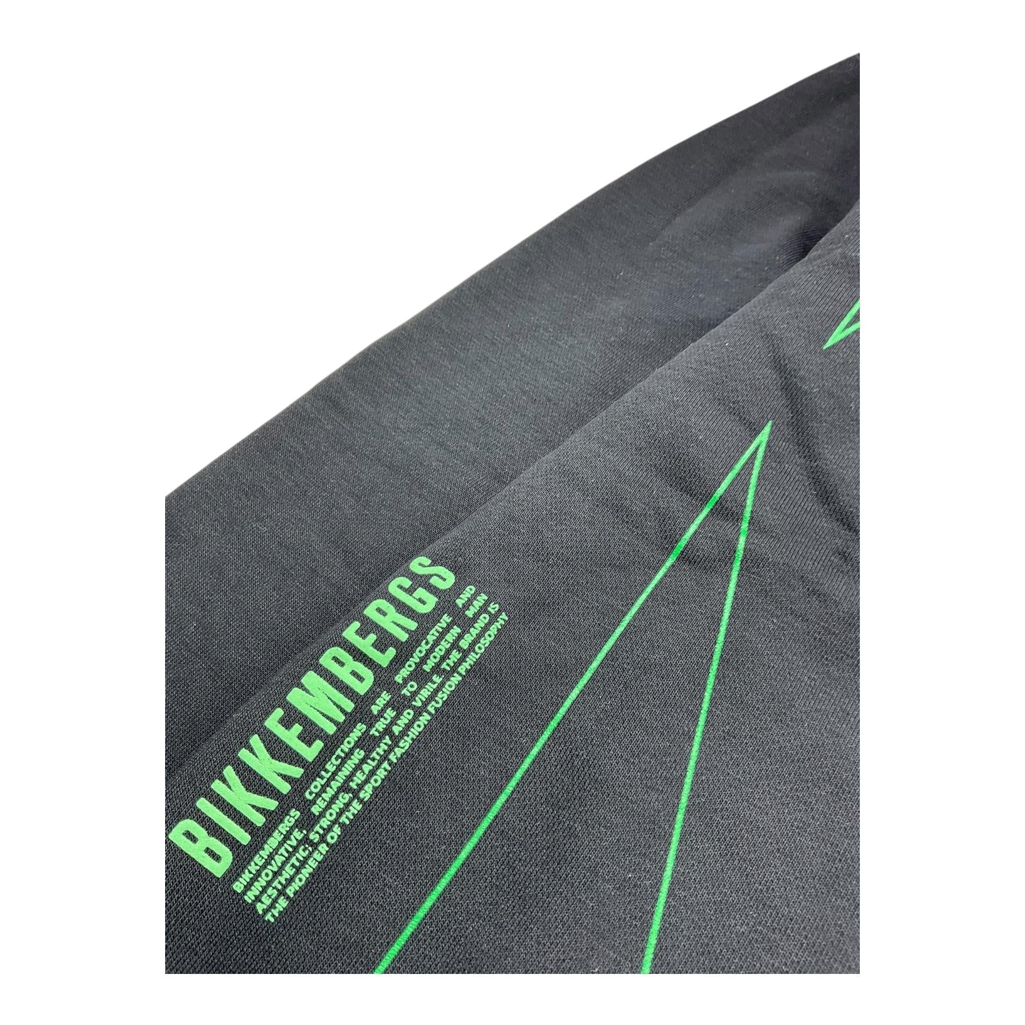 Bikkembergs Felpa Tinta Unita Girocollo con Stampa per Bambino BK3150 NERO BiKKEMBERGS 