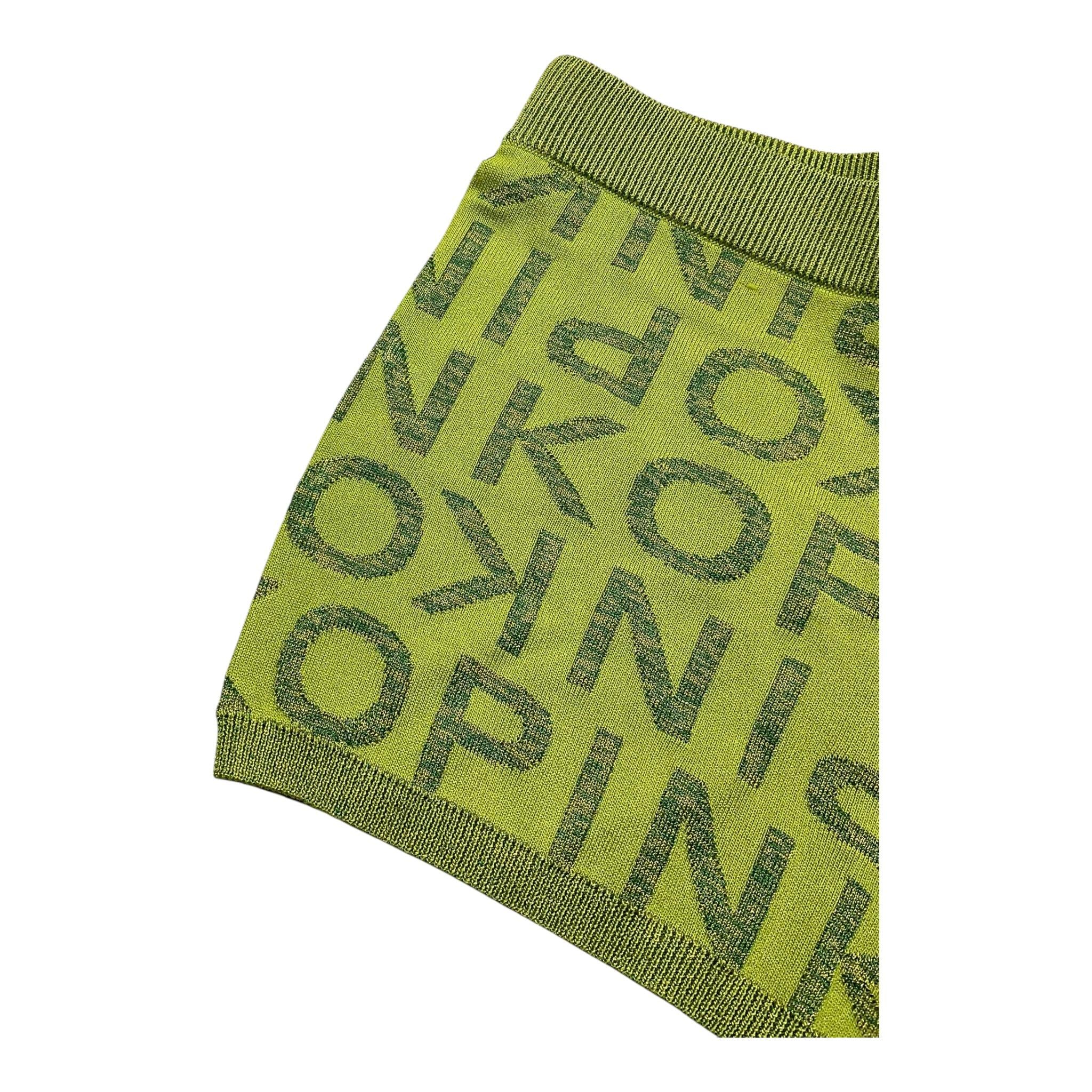 Pinko Shot In Filo Tinta Unita con Logo per Bambina KFBE004 VERDE PINKO 