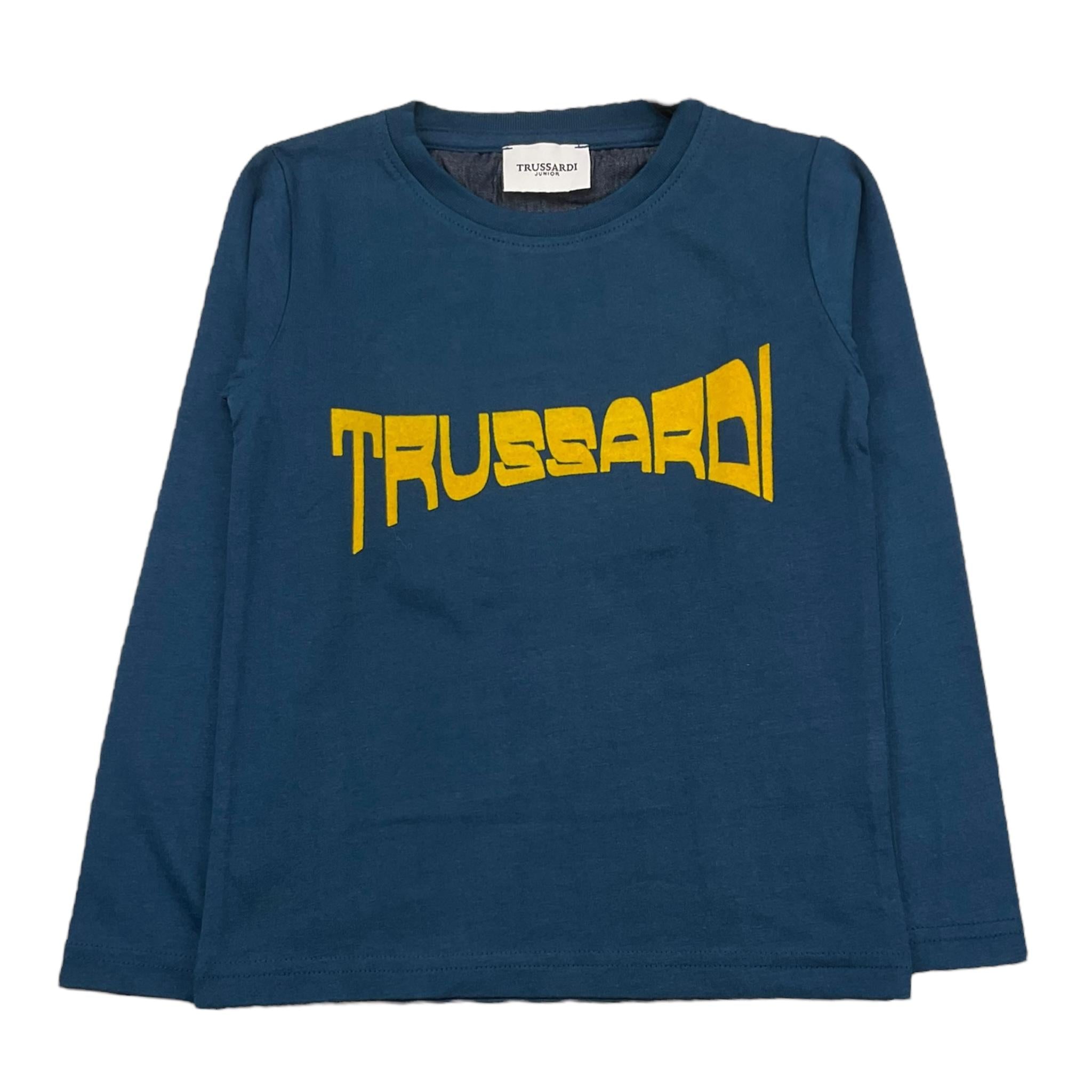 TRUSSARDI shirt girocollo tinta unita Blu per Neonato TIA24115TS BLU TRUSSARDI 