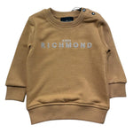 John Richmond Felpa Chiusa Girocollo Tinta Unita con Logo per Neonato RIP26001FE BEIGE JOHN RICHMOND 