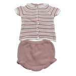 Juliana Completo 2 Pezzi T-Shirt Maglia-Culotte per Neonata 25061 ROSA JULIANA 