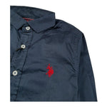 U.S. Polo Assn Camicia Manica Lunga Tinta Unita con Logo per Bambino 53294 BLU U.S. POLO ASSN 