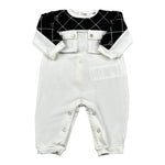 Elisabetta Franchi Tutina Bicolore con Taschini per Neonata ENTU097 BIANCO/NERO ELISABETTA FRANCHI 