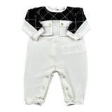 Elisabetta Franchi Tutina Bicolore con Taschini per Neonata ENTU097 BIANCO/NERO ELISABETTA FRANCHI 