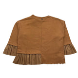 DIXIE felpa chiusa girocollo tinta unita con spille Marrone per Bambina LB17040G67 MARRONE DIXIE 