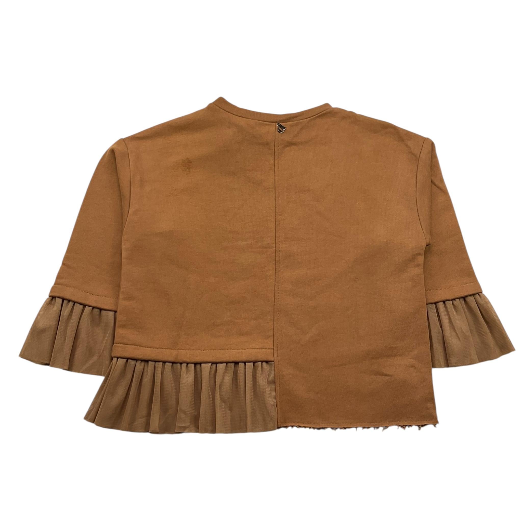 DIXIE felpa chiusa girocollo tinta unita con spille Marrone per Bambina LB17040G67 MARRONE DIXIE 