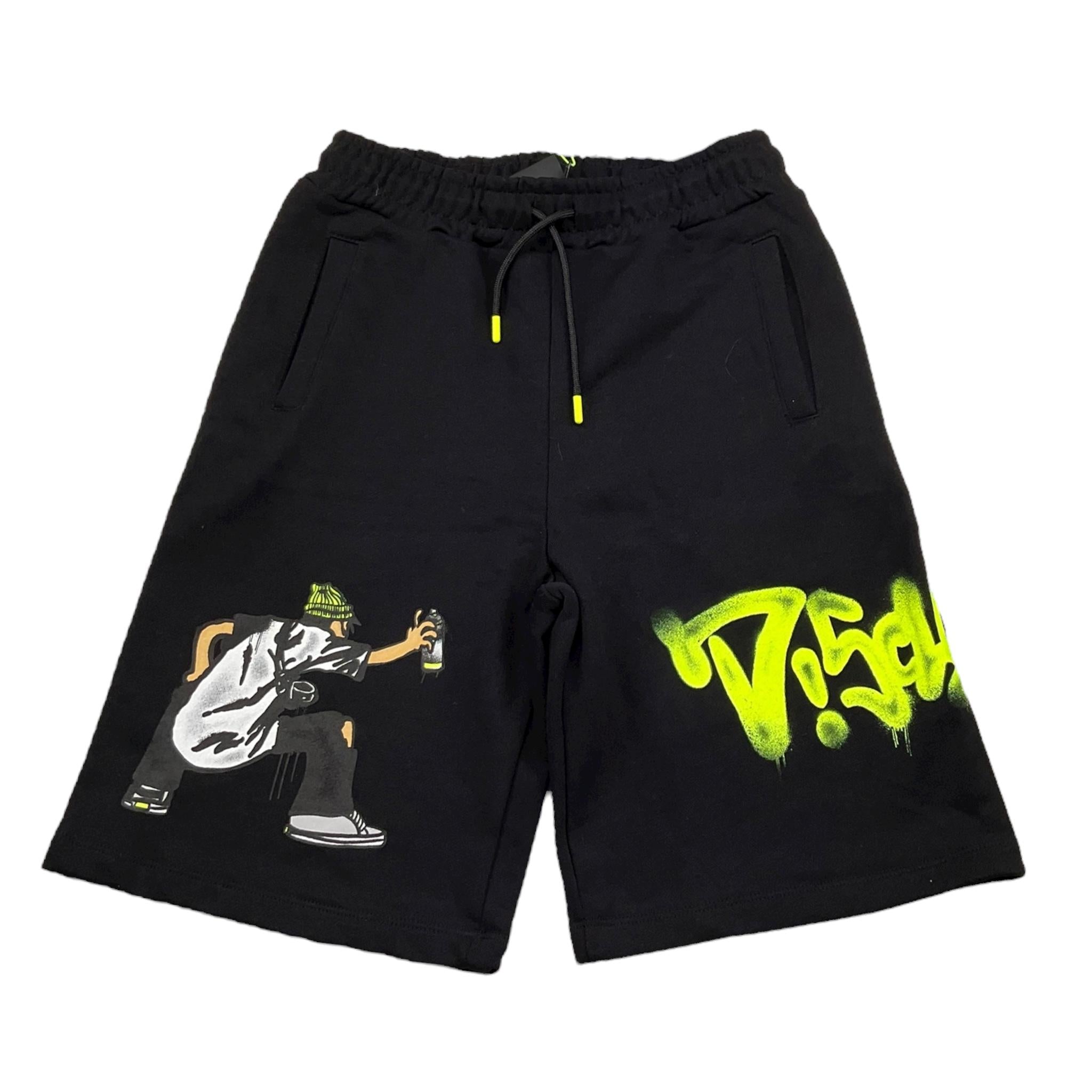 Disclaimer Bermuda Tinta Unita con Logo per Bambino 25EDK58420 NERO DISCLAIMER 