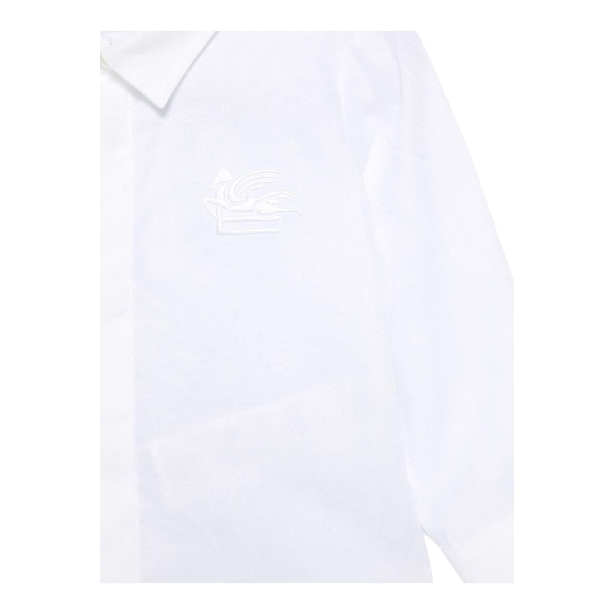 Etro Camicia Tinta Unita con Logo per Neonato GV5500 BIANCO ETRO 
