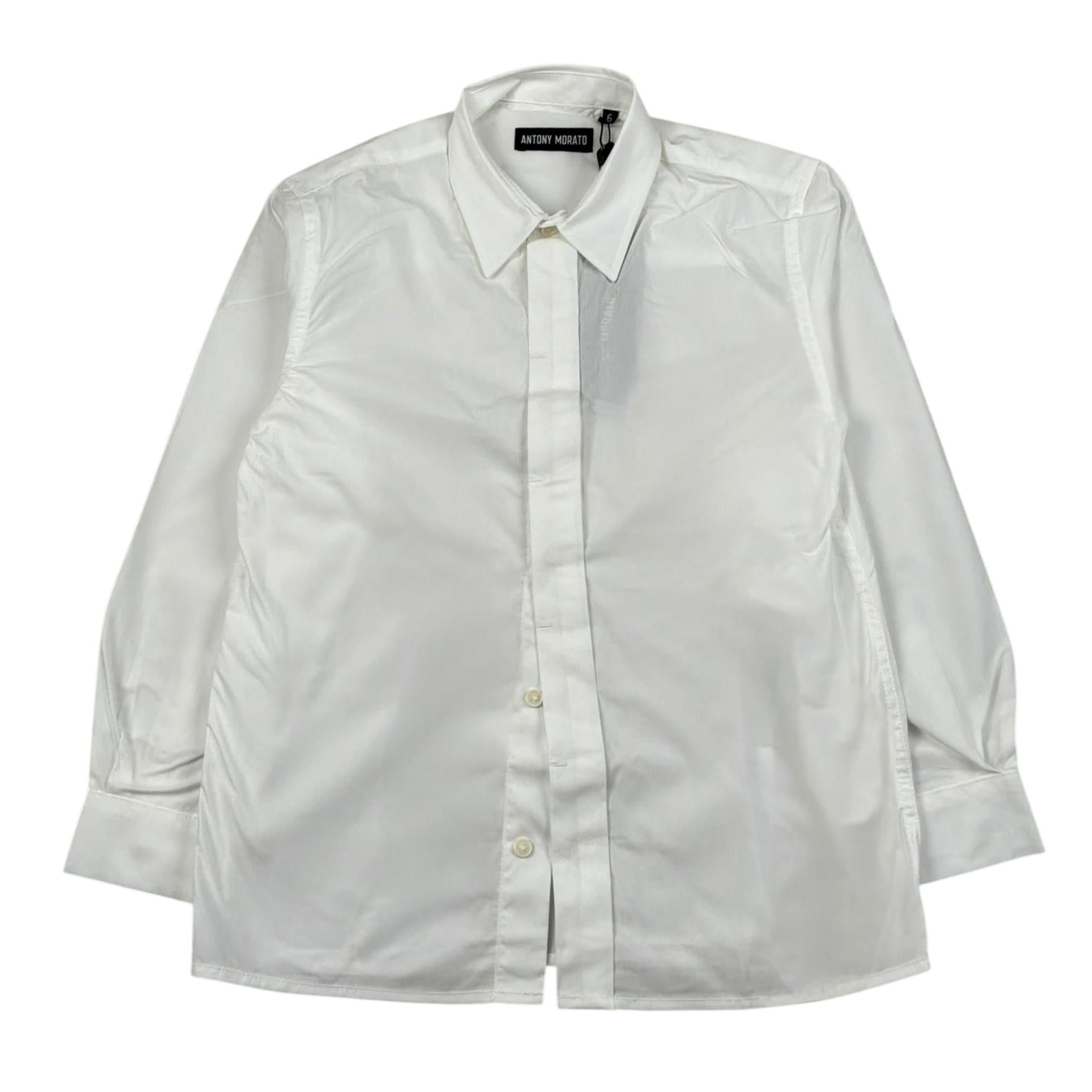 Antony Morato Camicia Manica Lunga Tinta Unita per Bambino MKSL00292 BIANCO ANTONY MORATO 