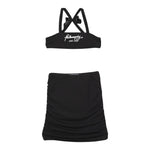 Philosophy Completo 2 Pezzi Top-Gonna Tinta Unita per Bambina I1E500X NERO PHILOSOPHY 