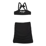 Philosophy Completo 2 Pezzi Top-Gonna Tinta Unita per Bambina I1E500X NERO PHILOSOPHY 