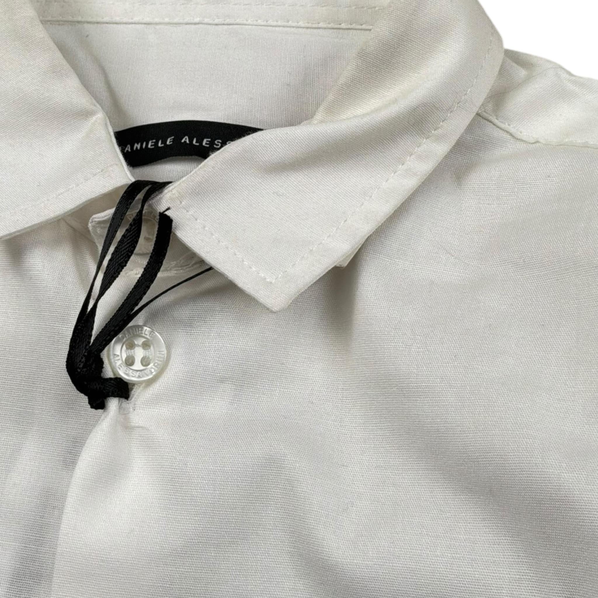 Daniele Alessandrini Camicia Manica Lunga Tinta Unita con Stampa per Neonato 1291C0826X PANNA DANIELE ALESSANDRINI 