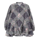 Etro Abito Manica Lunga Tinta Unita Stampa Fantasia per Bambina GW5A50 BLU ETRO 