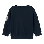 NAME.IT felpa chiusa girocollo tinta unita con stampa in contrasto Blu per Neonato 13236309 BLU NAME.IT 