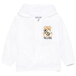 Moschino Giubbino Tinta Unita con Cappuccio per Neonato MUS022 BIANCO MOSCHINO 