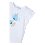 Mayoral T-Shirt Girocollo Tinta Unita con Stampa per Bambina 3002X BIANCO MAYORAL 