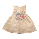 La Sartoria Dei Piccoli Abito Giromanica Tinta Unita con Balze per Bambina L023 ROSA LA SARTORIA DEI PICCOLI 